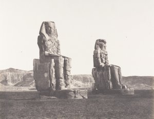 Gournah Theben, Kolosse, der rechte genannt Memnon von Félix Teynard