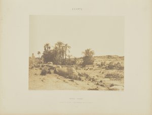 Karnak (Theben). Allee der Sphinxen - Gesamtansicht vom Punkt G von Félix Teynard