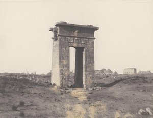 Karnak Theben, Großes Nordtor, Ansicht vom Punkt X, 1851-52, gedruckt 1853-54