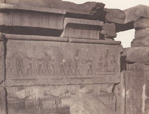 Karnak Theben, Palast - Granitkonstruktion - Skulptierte Dekoration..., 1851-52, gedruckt 1853-54