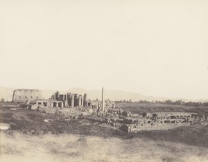 Karnak Theben, Gesamtansicht der Ruinen vom Südosten