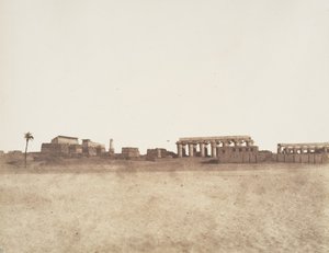 Louksor Theben, Gesamtansicht der Ruinen von Félix Teynard