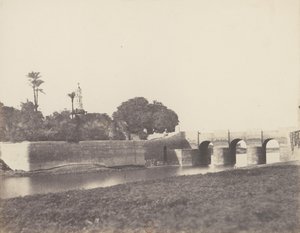 Syout, Brücke über den Großen Kanal, 1851-52, gedruckt 1853-54 von Félix Teynard