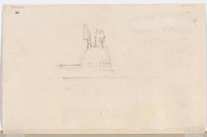 Skizze für Pavillon in der Nähe einer Moschee (verso)