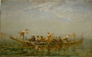 Die Caïque, zwischen 1880 und 1890 von Félix Ziem