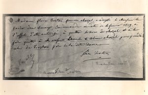 Autographierter Brief von Flora Tristan (1803-44) an den französischen Justizminister, mit der Bitte um Scheidung, 4. Februar 1839 von Flora Tristan