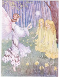 An den Stellen der Narzissen standen drei hübsche Mädchen von Flora White