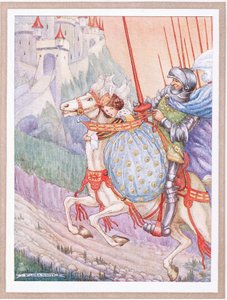 Der Kapitän galoppierte zu einem Schloss auf dem Hügel von Flora White