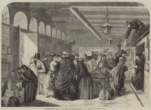 Bahnhof Hastings, die Ankunft des Zuges von Florence Claxton