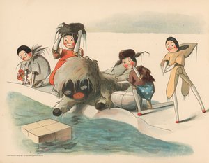 Illustration für The Golliwoggs Polar Adventures von Florence K. Upton