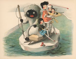 Illustration für The Golliwoggs Polar Adventures von Florence K. Upton
