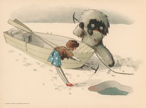 Illustration für Die Golliwoggs Polarabenteuer von Florence K. Upton