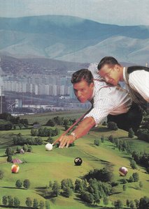 Billard mit guten Freunden, 2020 (Collage)