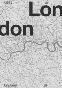 London Minimal Karte von Florent Bodart