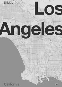 Los Angeles Minimal Karte