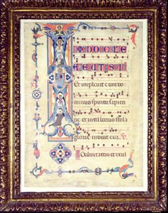 Graduale, mit historisierter Initiale I, die den heiligen Johannes den Evangelisten darstellt, ca. 1315