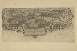 Schlacht bei der Leffingedijk zwischen den staatlichen Truppen von Ernst Casimir von Nassau und den spanischen Truppen von Albrecht von Österreich, 1600