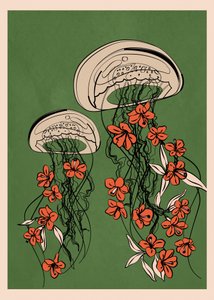Schwebende florale Quallen von Flow Line