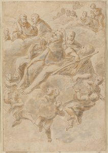 Ekstase eines Heiligen von Follower of Giovanni Lanfranco