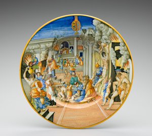Die Verbrennung von Troja, zwischen 1570 und 1574