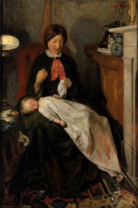 Warten: ein englisches Kaminzimmer von 1854-55