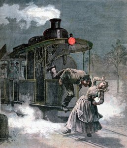 Unfall auf der Marly-le-Roi Eisenbahnlinie, Frankreich von Fortuné Méaulle