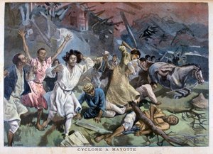 Zyklon in Mayotte, 1898 von Fortuné Méaulle