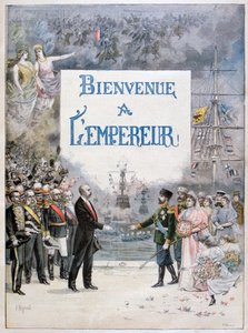 Nikolaus II. von Russland und Félix Faure, Präsident der Französischen Republik, 1896