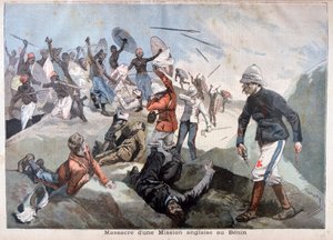 Das Massaker an einer englischen Mission in Benin, 1897 von Fortuné Méaulle