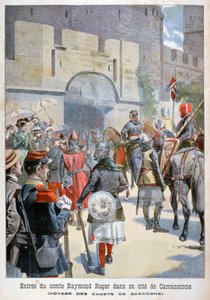 Der Einzug des Comte Raymond Roger in Carcassonne, Frankreich, 1898 von Fortuné Méaulle