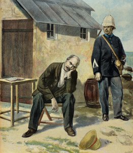 Kapitän Alfred Dreyfus als Gefangener auf der Teufelsinsel von Fortune Louis Meaulle