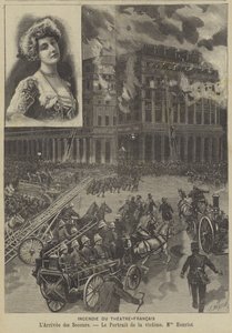 Feuer im Théâtre-Français, Paris von Fortune Louis Meaulle