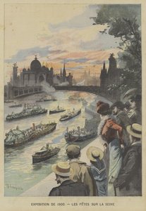 Schwimmender Karneval auf der Seine während der Weltausstellung 1900 in Paris von Fortune Louis Meaulle