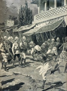 Aufstand in der Stadt Bombay im Jahr 1898