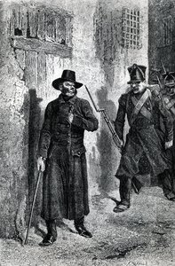 Javert jagt Valjean, Illustration aus 