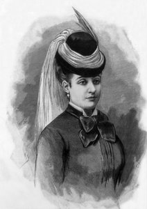 Marie Regnault, Opfer des Verbrechens in der Montaigne-Straße in Paris im Jahr 1887 (Stich) von Fortune Louis Meaulle