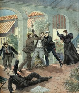 Mord an Antonio Canovas del Castillo durch den Anarchisten Michele Angiolillo von Fortune Louis Meaulle