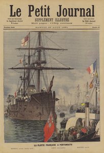 Die französische Flotte in Portsmouth von Fortune Louis Meaulle