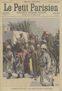 Die Eroberung von Ain Salah, Algerien: Tuareg-Häuptlinge von den Franzosen gefangen genommen