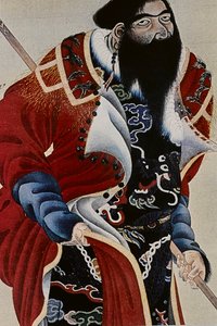 Die großen Führer des achtzehnten Jahrhunderts Ainu: Itokoi und Shinichi aus Akkeshi, Chosama aus Uraashibetsu und Shonko aus Noshappu, insbesondere, Illustration