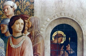 Das Urteil des Heiligen Laurentius (Detail), Mitte des 15. Jahrhunderts von Fra Angelico