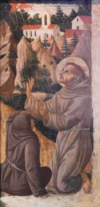 Der heilige Franz von Assisi empfängt die Stigmata von Fra Diamante