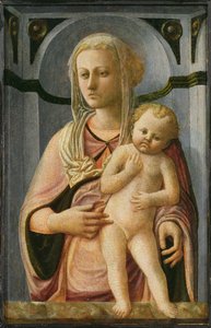 Madonna mit Kind (Detail), ca. 1435 von Fra Filippo Lippi