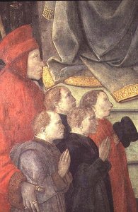 Porträt von Datini und Buonomini del Ceppo, aus dem Madonna del Ceppo Altarbild