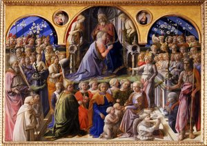 Die Krönung der Jungfrau, zwischen 1439 und 1447 von Fra Filippo Lippi