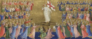 Christus verherrlicht im Hof des Himmels, Tafel vom Fiesole San Domenico Altarbild, ca. 1423-1424 von Fra Giovanni Angelico da Fiesole