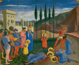 Die Enthauptung von Heiligen Cosmas und Damian, ca. 1440