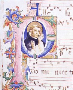 Missale 558 f.24v Historisierte Initiale 