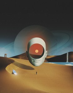 Surrealer Wüstenkopf