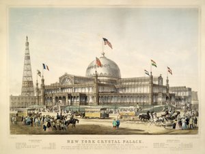 New York Crystal Palace, veröffentlicht 1853 von Currier & Ives von Frances Flora Bond Palmer